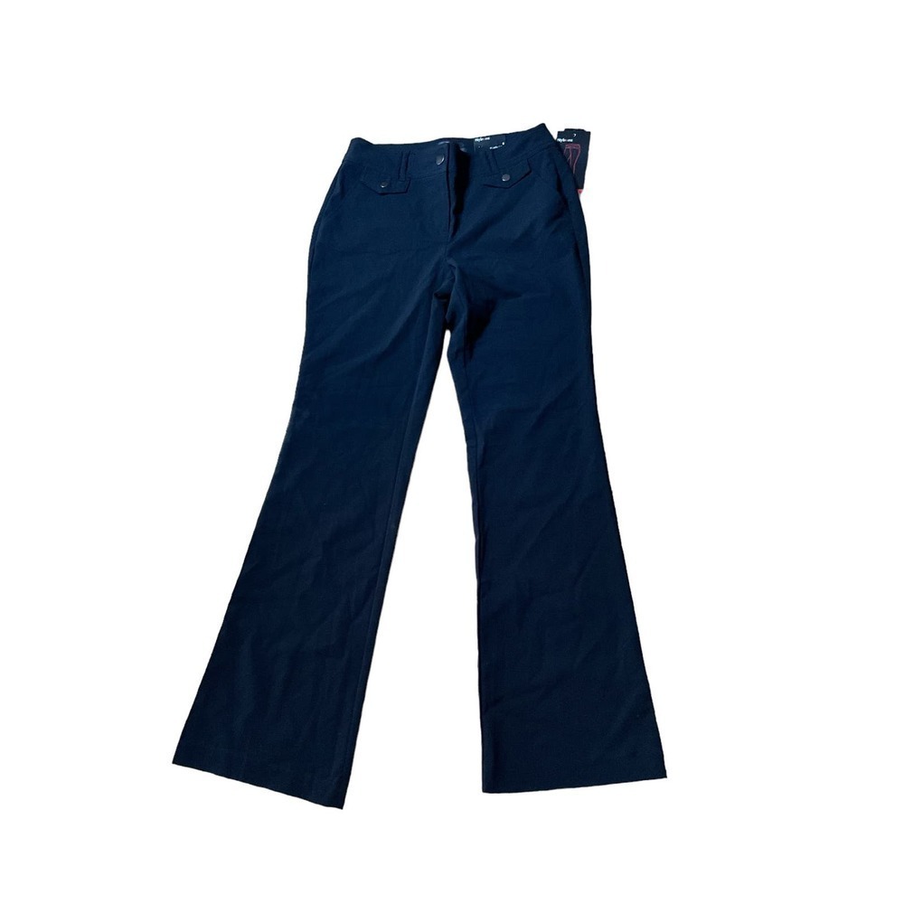 Style Trouser Pant Women's Size 6 Black Bootcut Leg High Rise Polyester Blend